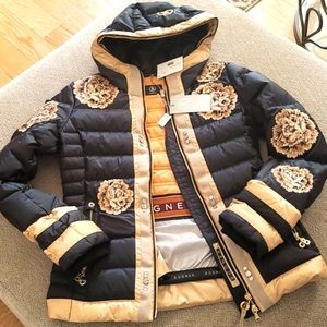 BOGNER, Ski Puffer Jacket SIZE 4, BLACK New with tags for Women Vintage chic